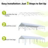 Quictent 20'x40'  Upgraded Galvanized Party Tent