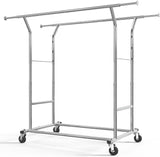 HOKEEPER Collapsible Garment Rack with Shelves