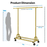 HOKEEPER 525LBS Collapsible Gold Garment Rack