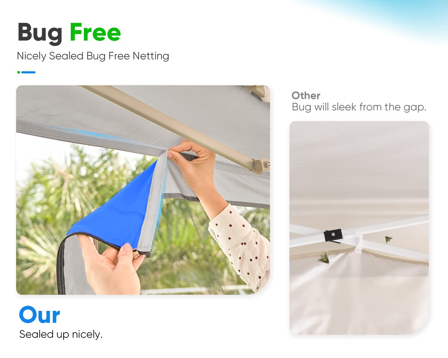 Quictent 10'x10' Sealed Easy Pop up Canopy Tent - Royal Blue