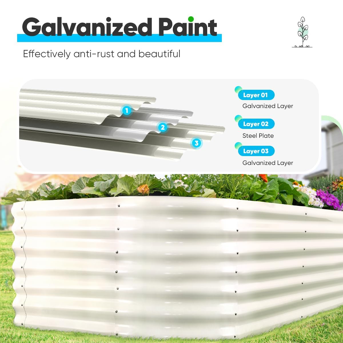 Quictent 8'x4'x2' Oval Raised Garden Bed Kit