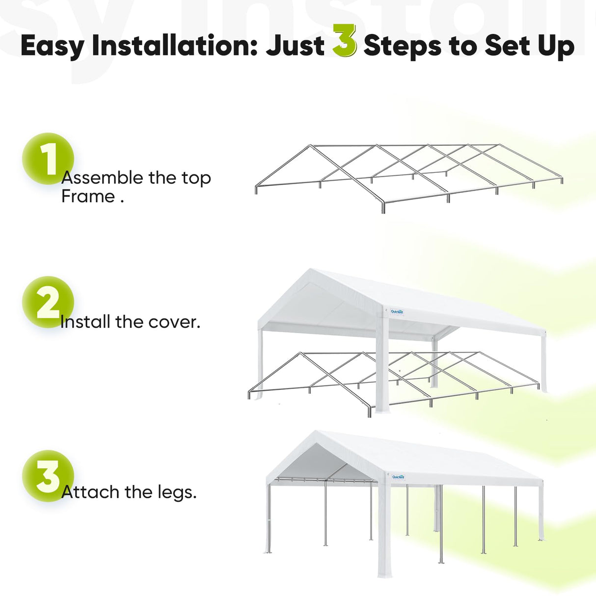 Quictent 13'x26' Heavy Duty Party Tent with Storage