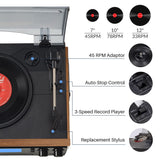 ORCC 10-in-1 Portable Bluetooth Vinyl Turntable