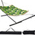 12 FT Curved Bar Hammock with Stand - Green Leaves and Flowers
