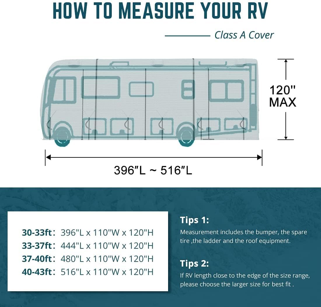 KING BIRD 40'-43' Class A RV Cover (7-Layer)