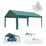 Quictent 10'x20' Carport Replacement Cover with Leg Cloth - Green