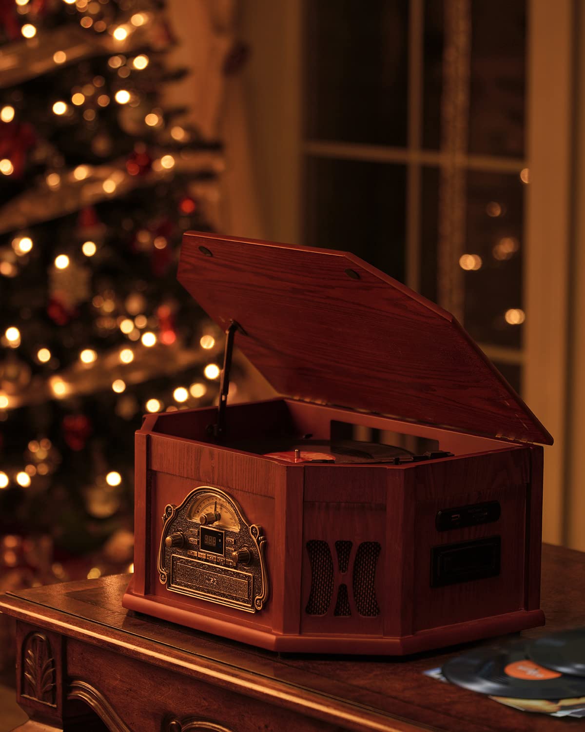ORCC 10-in-1 Bluetooth Record Player with Speakers - REC