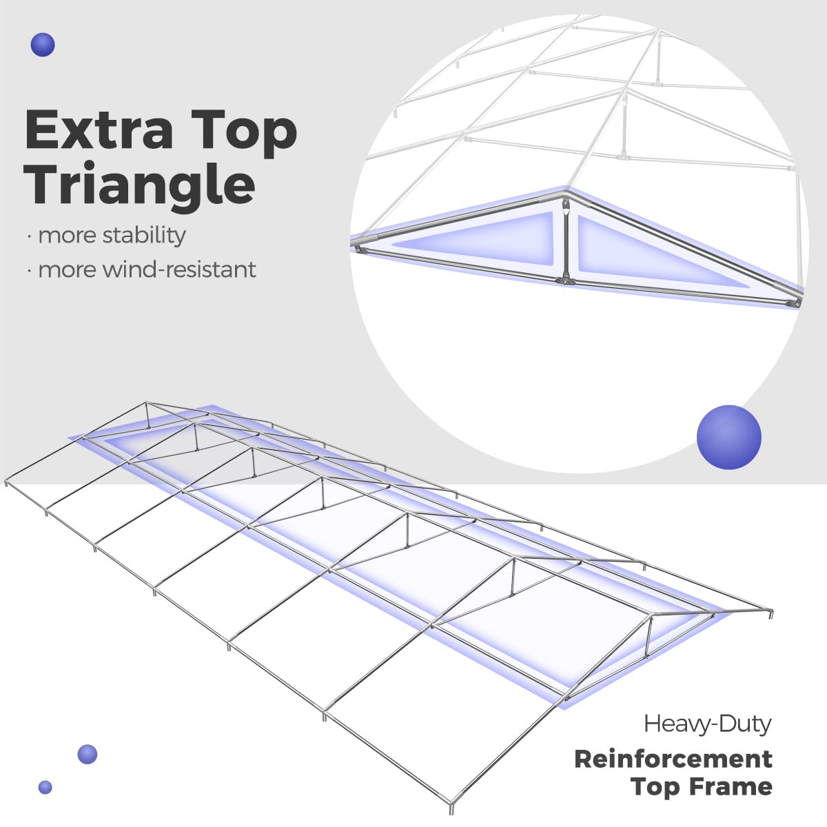Quictent 20'x40' Heavy Duty Fire Retardant Party Tent - Stripe Blue & White