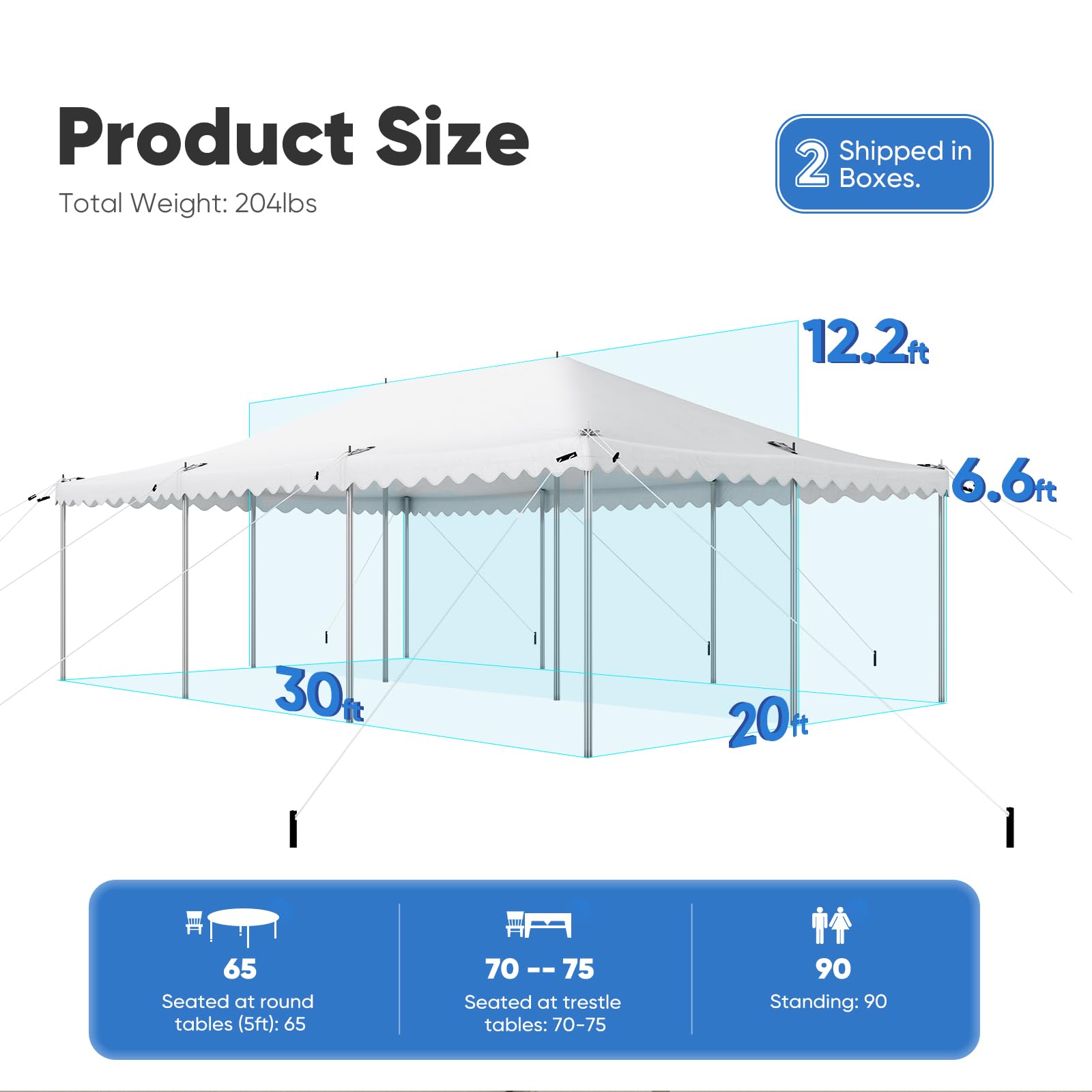 Quictent 20'x30' Fire Retardant Party Tent