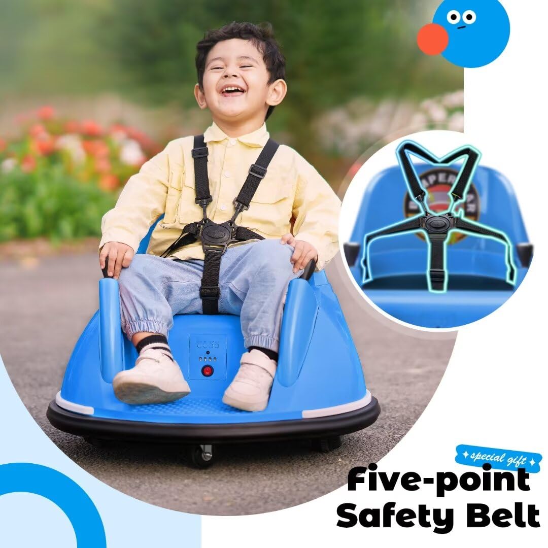 Zupapa 12V Remote Control Bumper Car - Blue