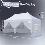 Quictent 10'x20' Heavy Duty Pop Up Canopy with Sidewalls