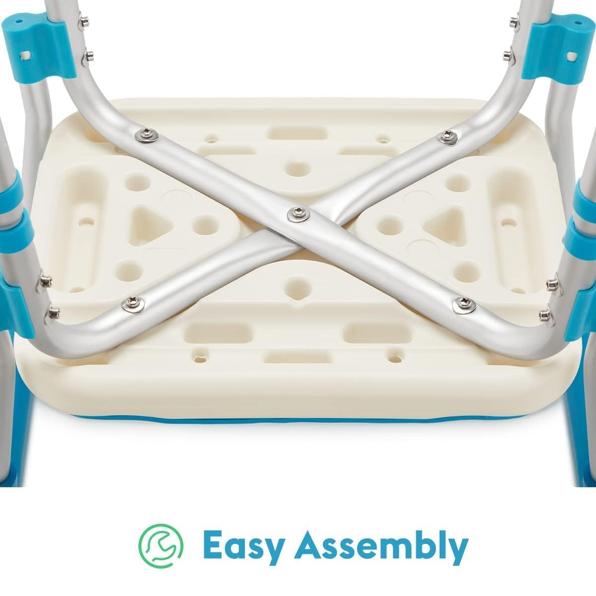 Health Line Adjustable Shower Chair with Removable Arms