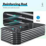 8'x4'x2' Oval Raised Garden Bed Kit - Dark Grey