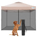 Quictent 10'x10' Screened Pop-Up Canopy with Mosquito Netting - Beige