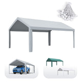 Quictent 10'x20' Carport Replacement Cover with Leg Cloth - Gray