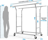 HOKEEPER Collapsible Garment Rack with Shelves