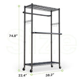 HOKEEPER 400LBS Freestanding Garment Rack with Hooks