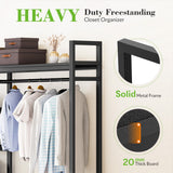 600LBS Heavy Duty Clothing Rack with Shelves