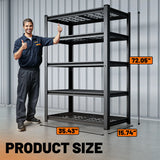 HOKEEPER 3100LBS Heavy Duty Metal Storage Shelves-35.43"W x 15.74"D x 72.05"H