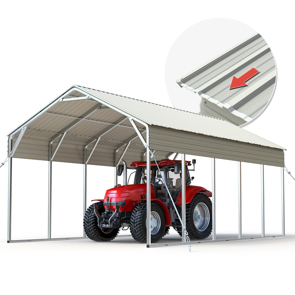 Quictent Vertical Roof Metal Carport