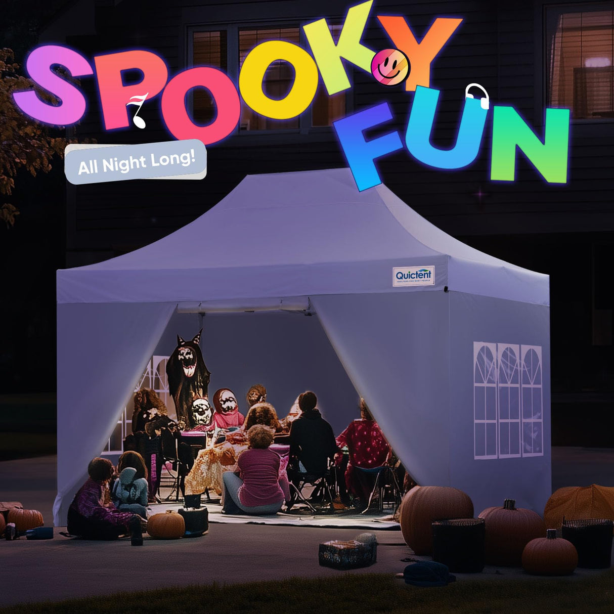 Quictent 10'x15' Heavy Duty Pop Up Canopy with Sidewalls