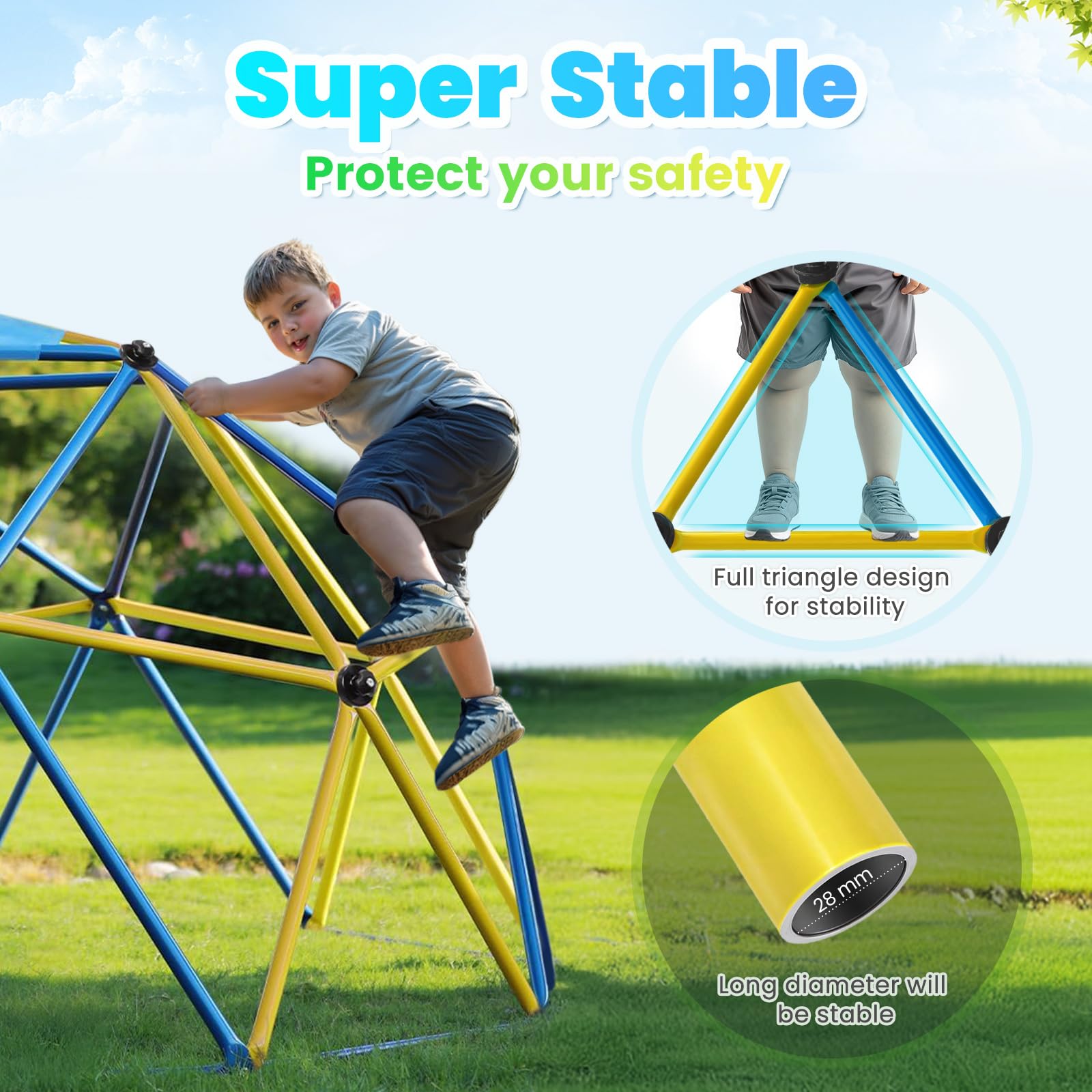 Zupapa 10FT 1000LBS Climbing Dome - Blue