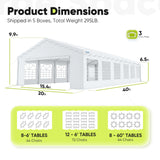 Quictent 20'x40'  Upgraded Galvanized Party Tent