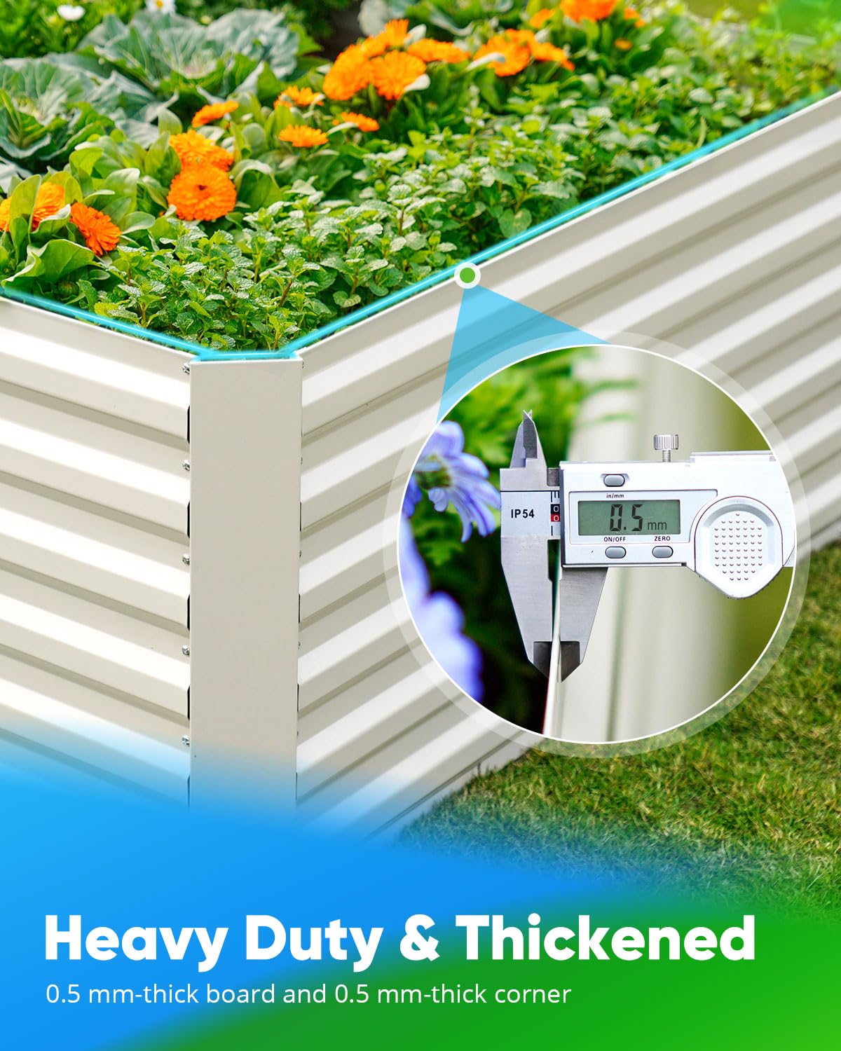 Quictent 8'x4'x2' Tall Raised Garden Bed - Beige