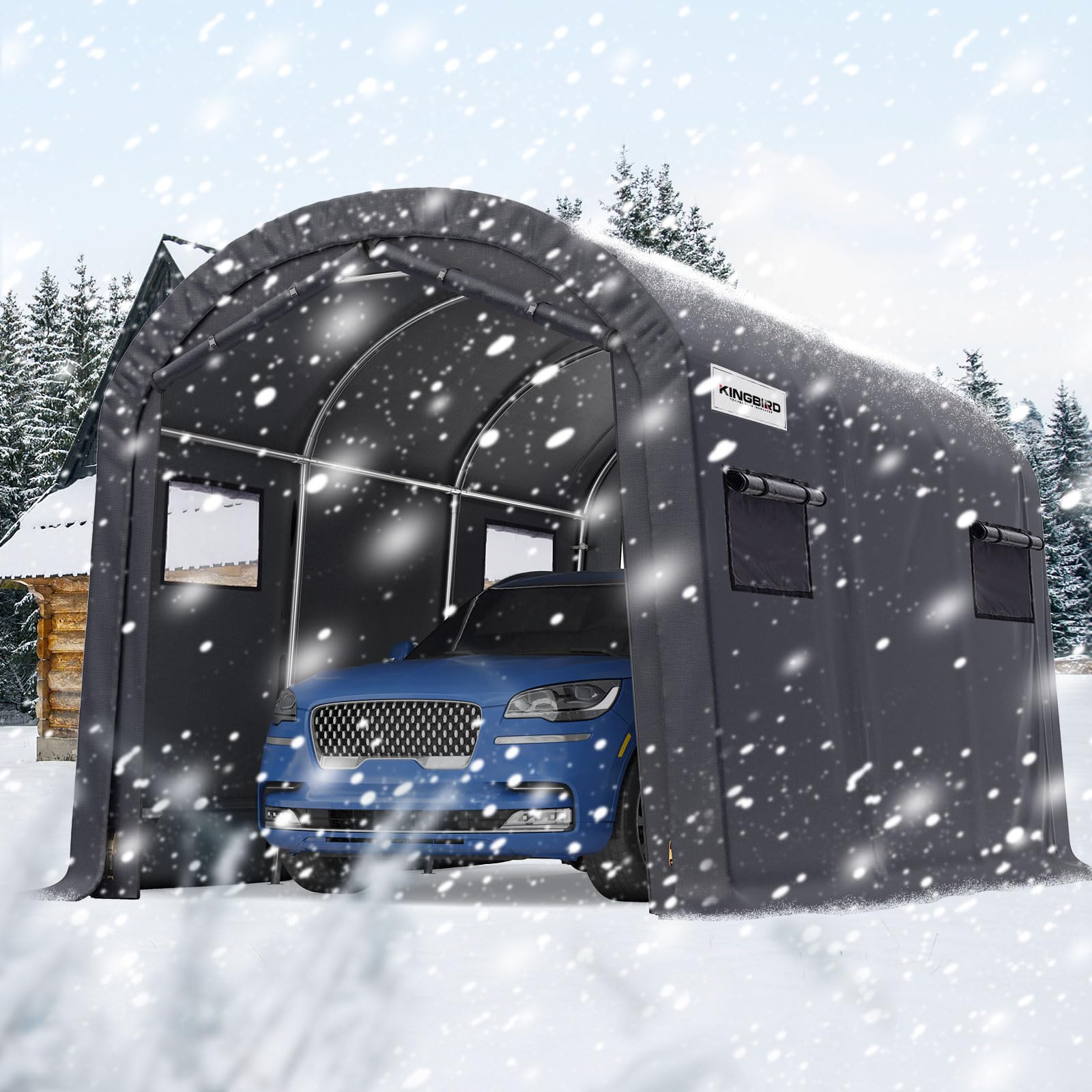 KING BIRD 10'x15' Round Ventilated Carport Tent