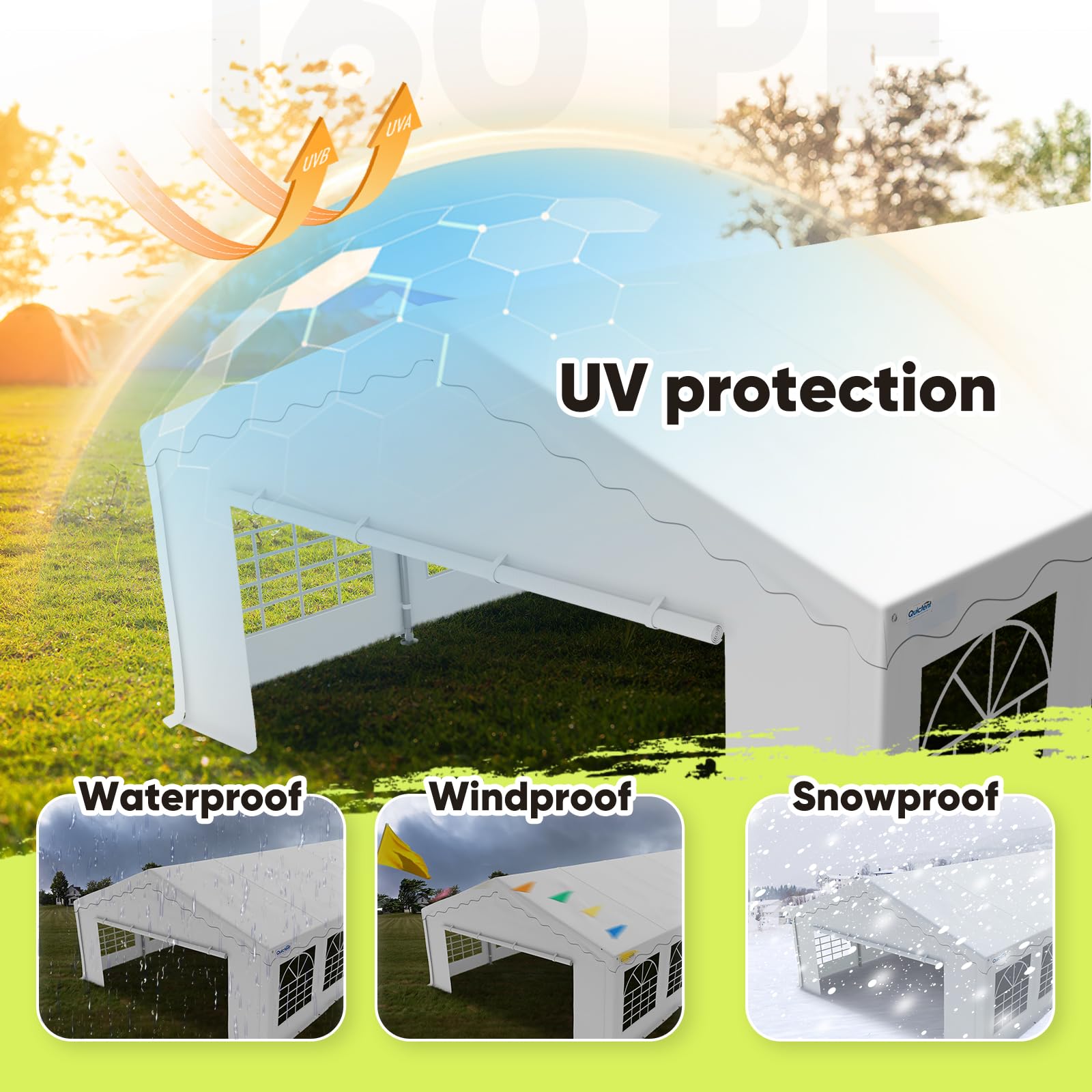 Quictent 13'x26' Galvanized Party Tent