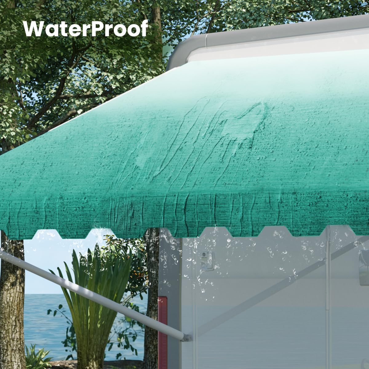 KING BIRD 16' RV Awning Replacement – Green
