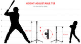 Zupapa 7'x7' Baseball Softball Net Tee Caddy Practice Combo