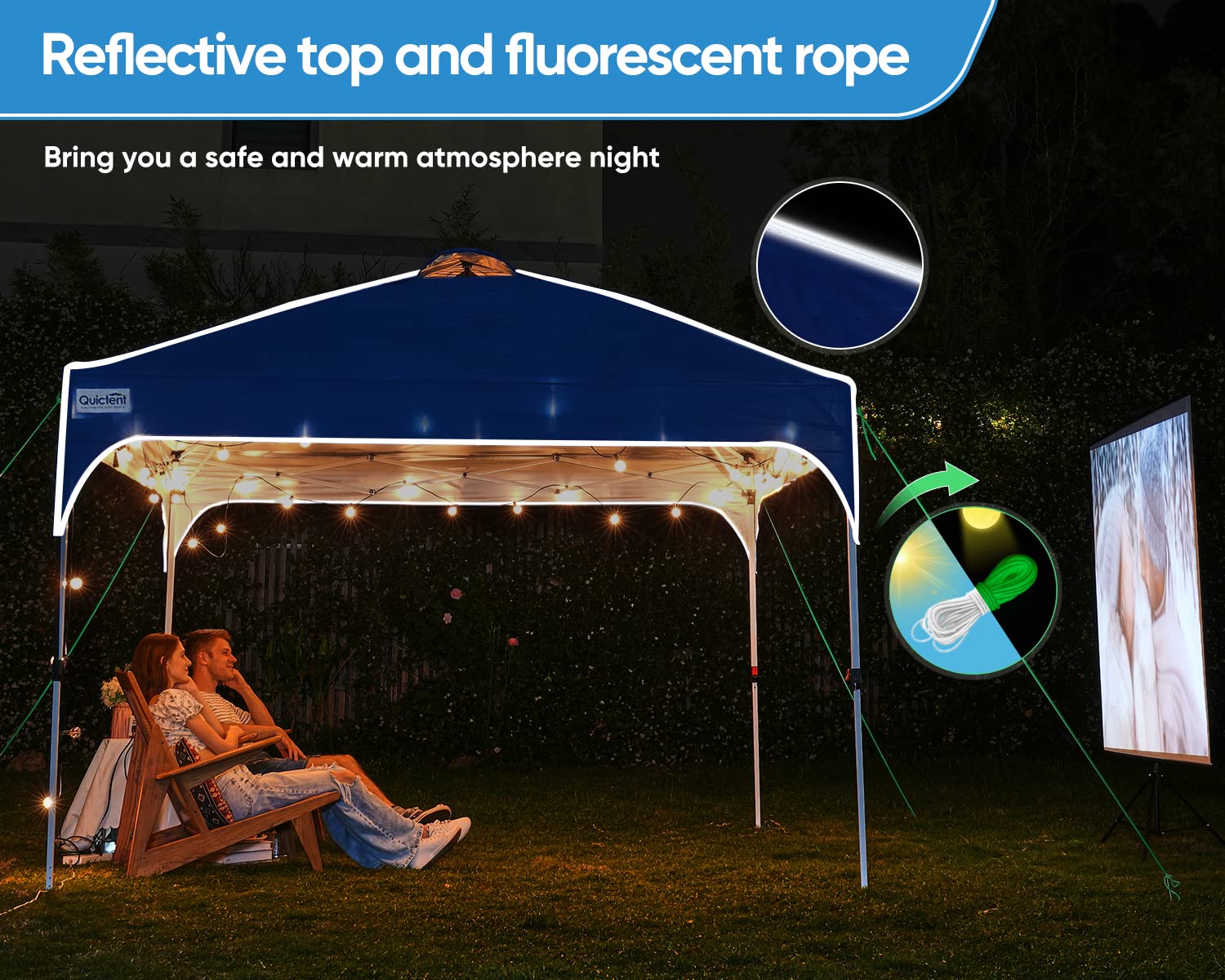 Quictent 10'x10' Instant Pop-up Canopy Tent - Blue