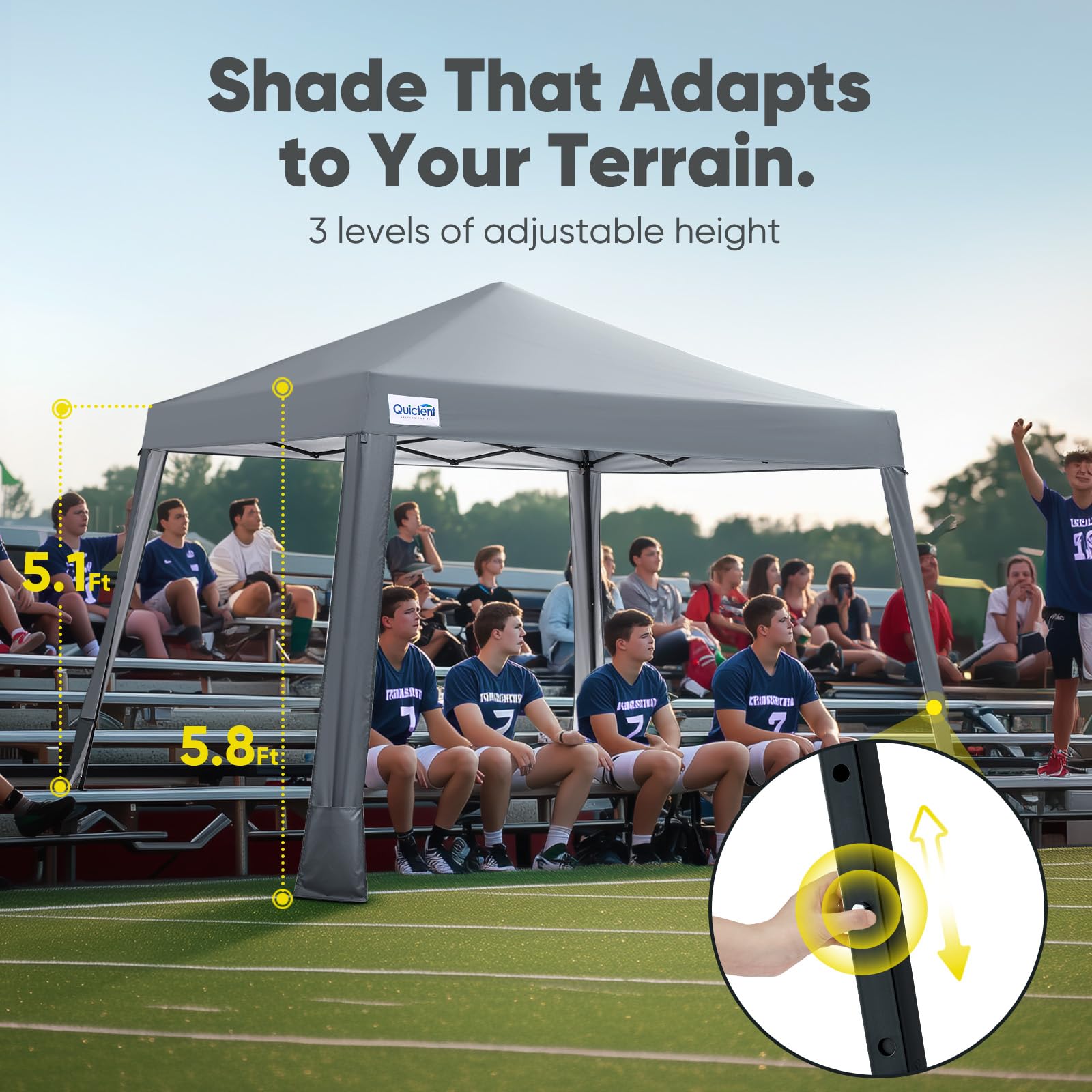 Quictent 10'x10' Sun Protection Lightweight Pop-Up Canopy