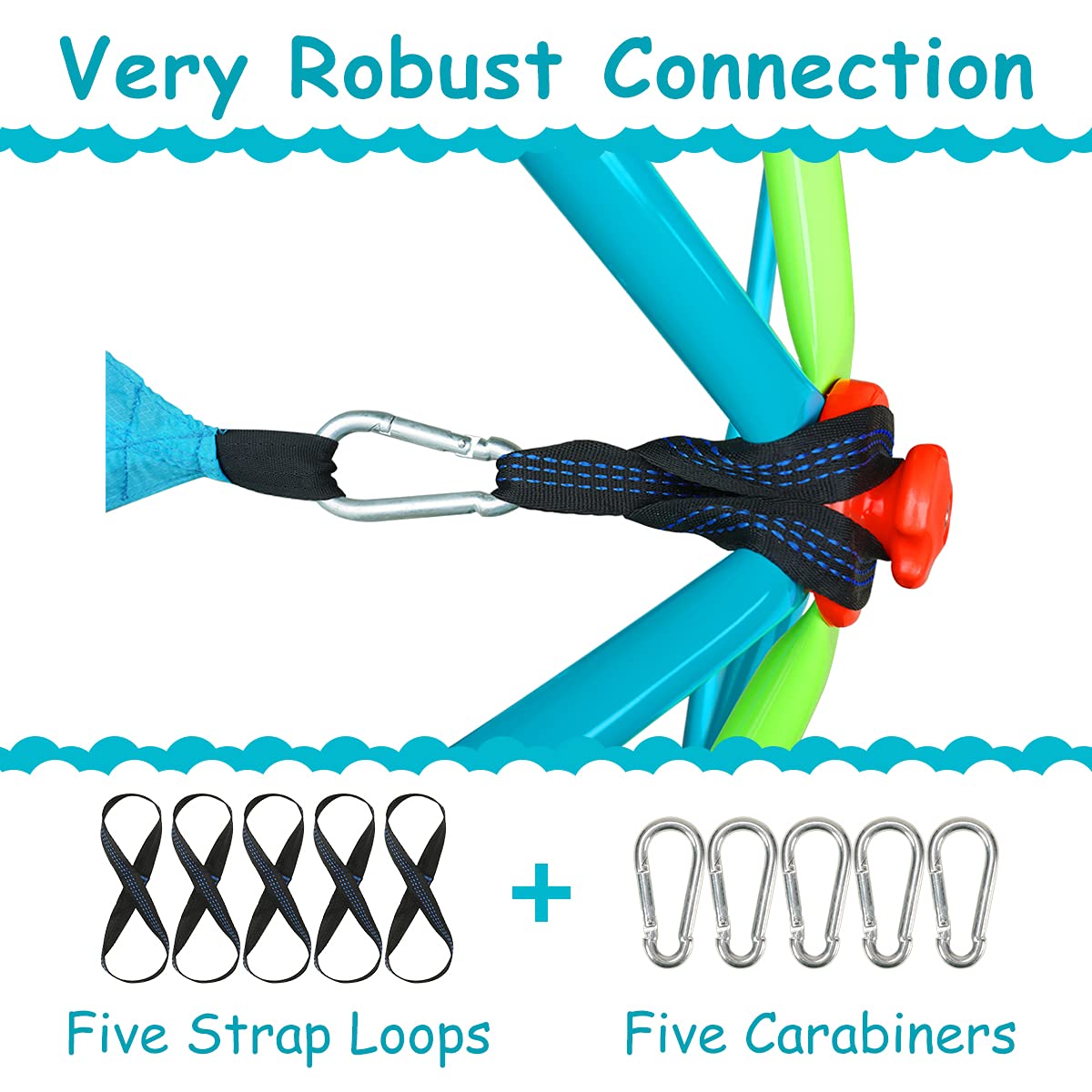 Zupapa 350LBS Hammock for 10FT Climbing Dome