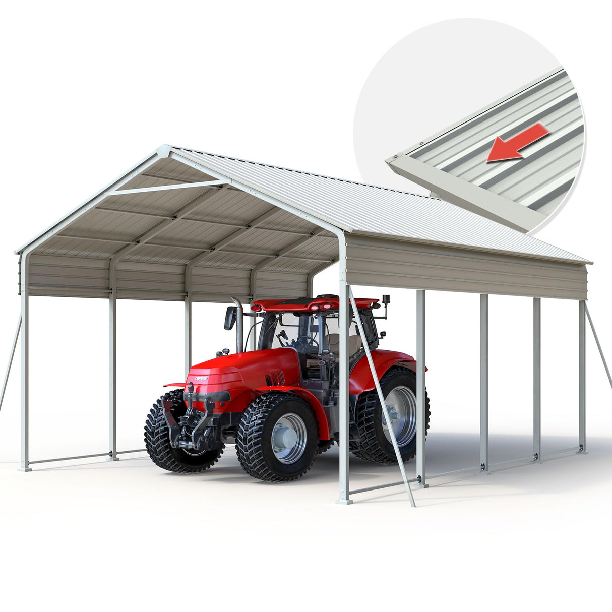 Quictent Vertical Roof Metal Carport