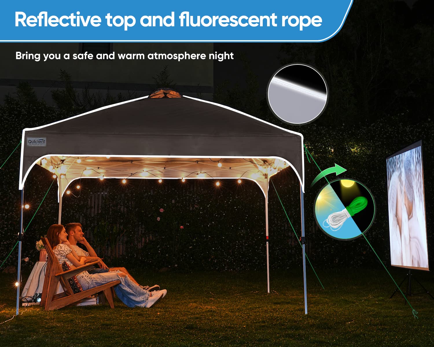 Quictent 10'x10' Instant Pop-up Canopy Tent - White