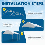 Quictent 10'x20' Galvanized Steel Carport Canopy