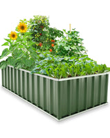 KING BIRD 68"x36"x18" Galvanized Raised Garden Bed