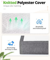 A knitted polyester cover that is breathable, moisture-proof, and anti-fouling, providing easy cleaning and added comfort.
