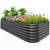 Quictent 8'x4'x2' Oval Raised Garden Bed Kit