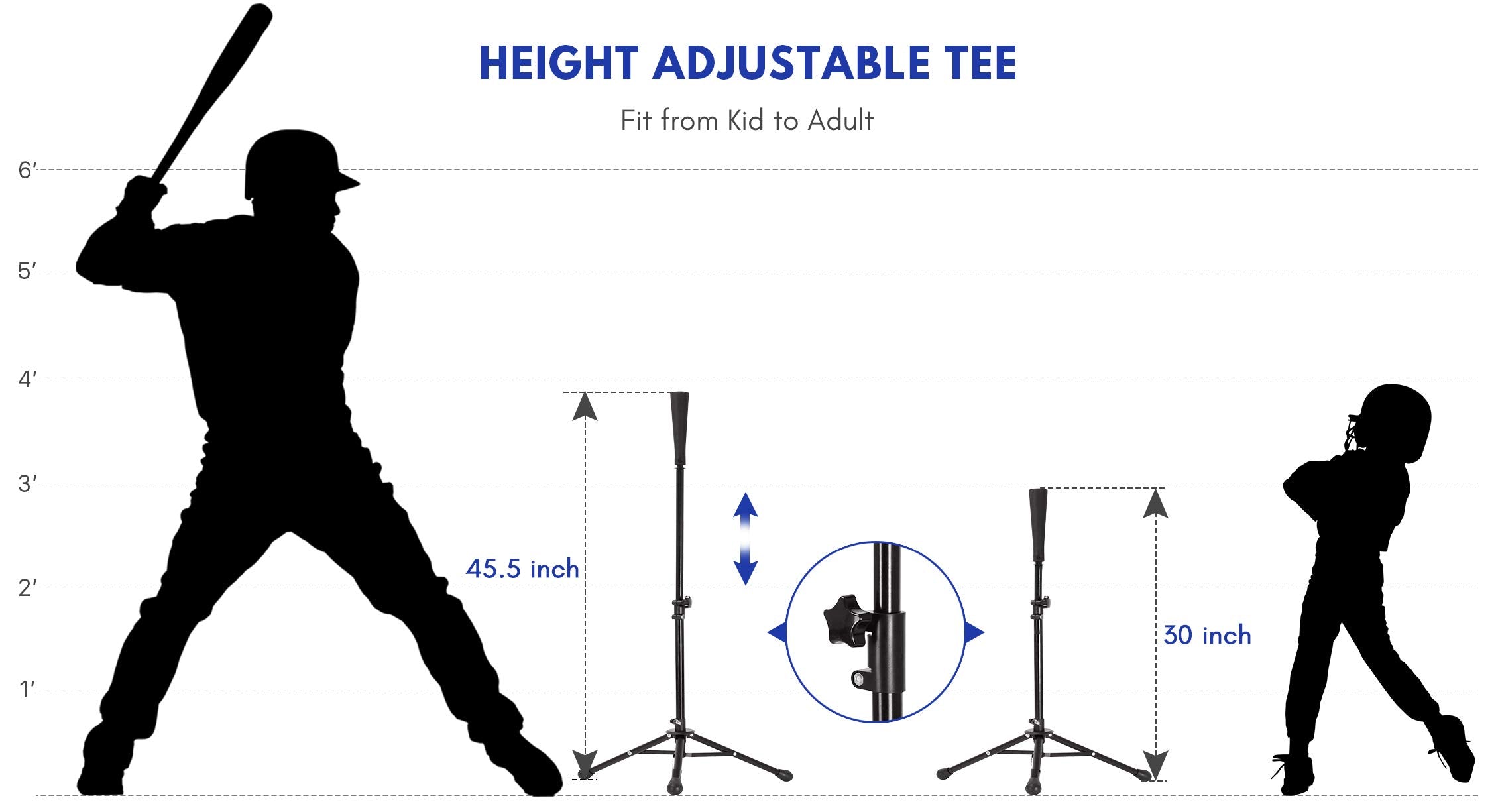 Zupapa 7'x7' Baseball Softball Practice Set - Blue