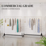 Easy-to-move clothes rack equipped with 360¡ã rotating lockable casters, ensuring smooth mobility and secure placement when needed. Perfect for both small spaces and large setups.