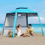 Quictent 10'x10' Portable Pop-up Canopy with Sun Sidewall