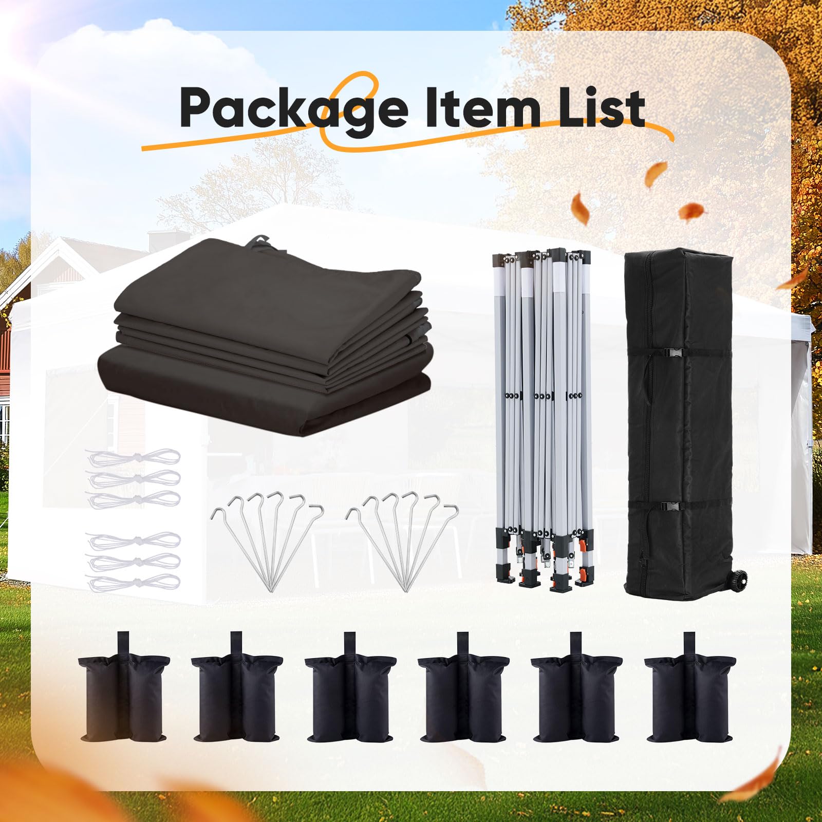 Quictent 10'x20' Instant Pop up Canopy with Sidewalls - Black