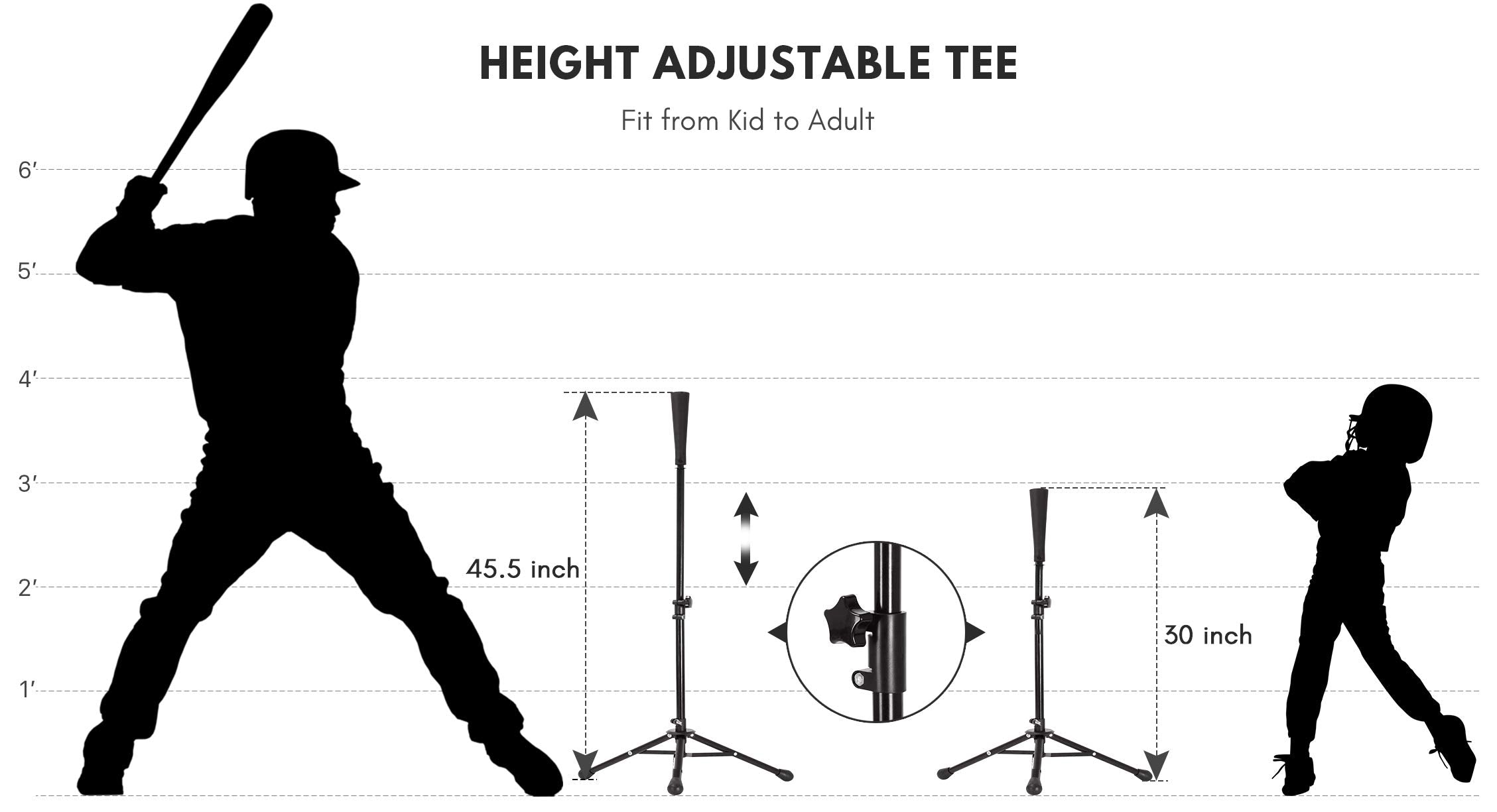 Zupapa 7'x7' Baseball Softball Practice Set - Black