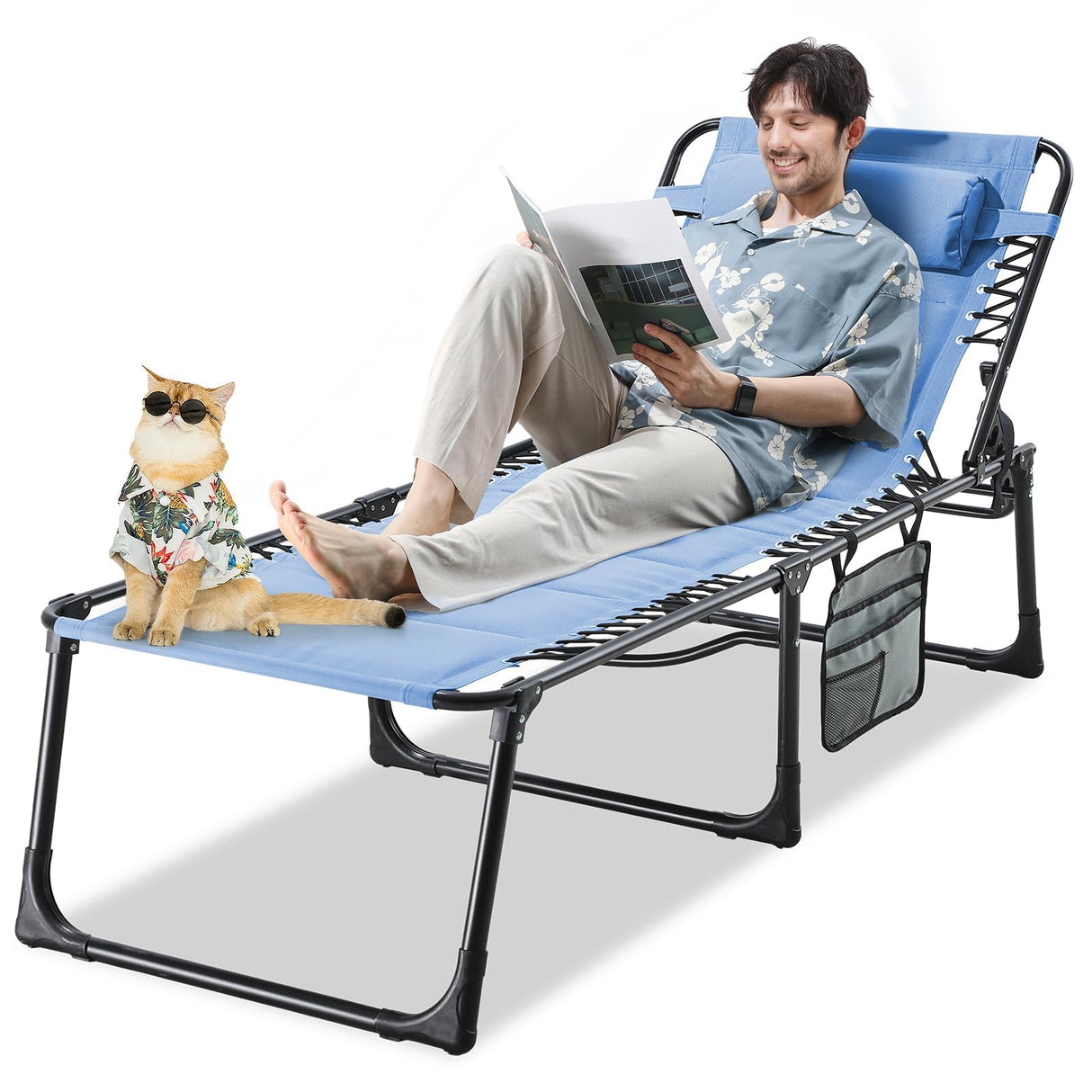 KING BIRD Cotton Chaise Lounge Chair