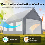Quictent 12'x20' Heavy Duty Carport Tent with Ventilation