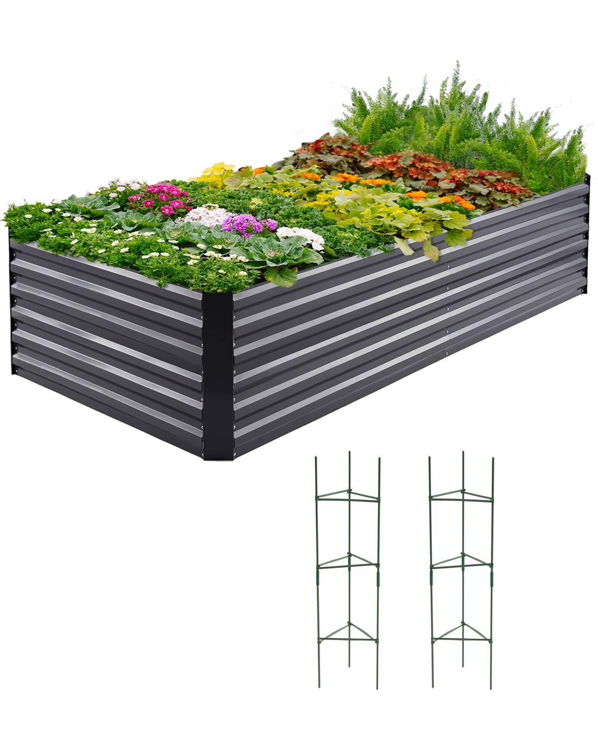Quictent 8'x4'x2' Tall Raised Garden Bed