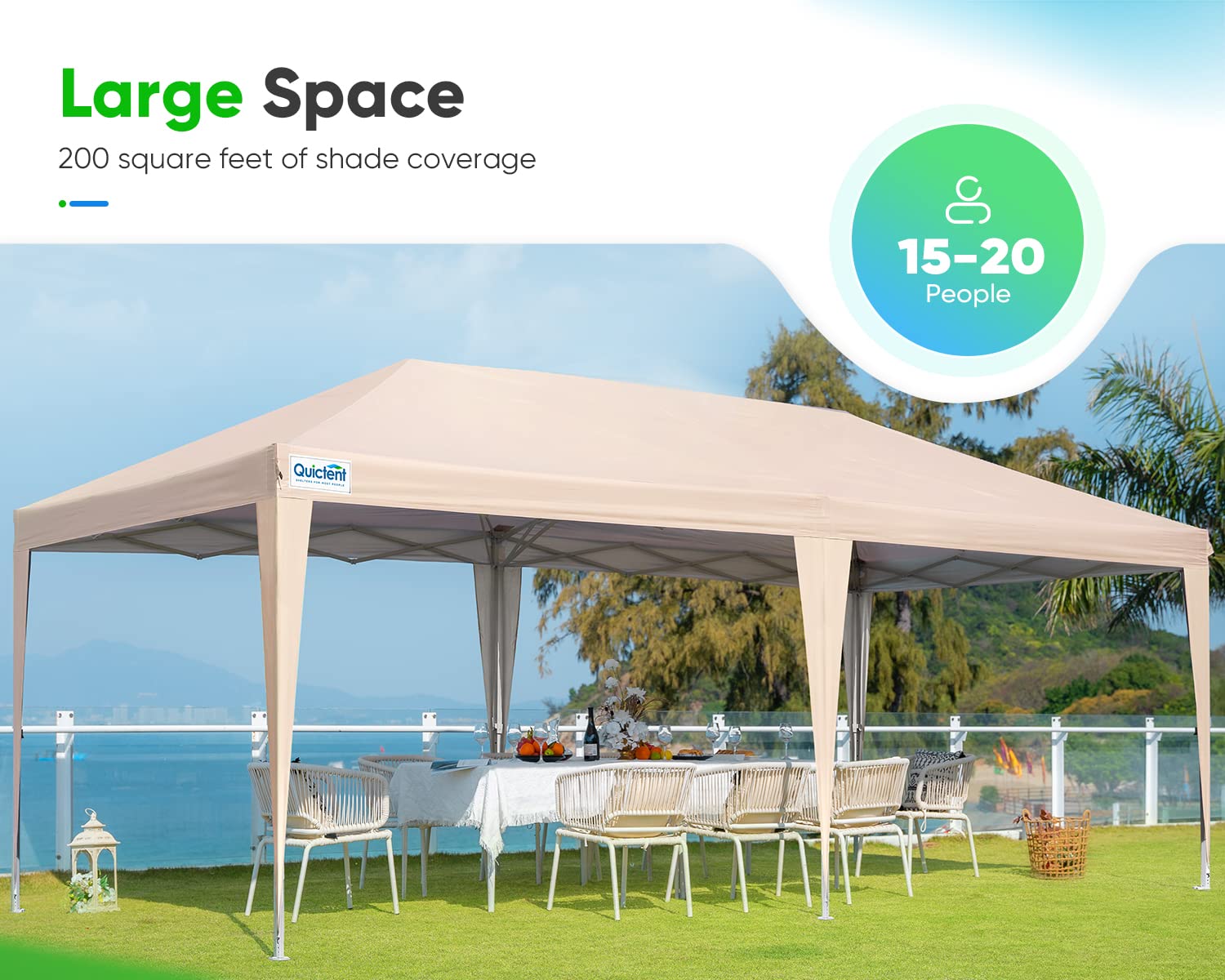 Quictent 10'x20' Pop Up Canopy Tent